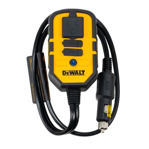 DEWALT 140W Car Power Inverter | DC 12V To AC 110V – 120V Power Outlet With Dual 3.1A USB Ports