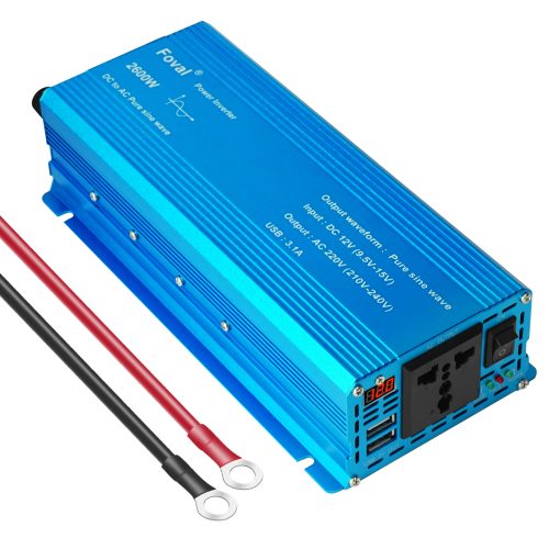 2600W Pure Sine Wave Inverter | DC 12V To AC 220V – 230V 50Hz / 60Hz