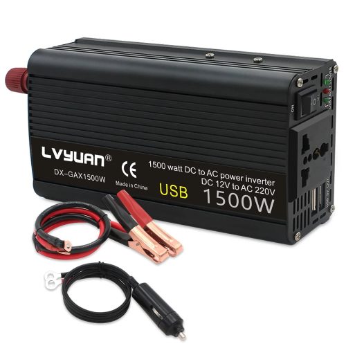 1500W Power Inverter With Dual USB | DC 12V To AC 110V – 120V / 220V – 230V 50Hz / 60Hz