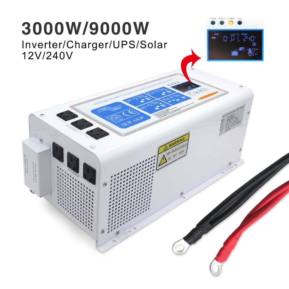 3000W 9000W Pure Sine Wave Low Frequency Power Inverter 9KW UPS Power Supply