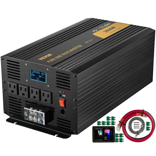 7000W Pure Sine Wave Inverter With LCD Screen | DC 12V To AC 110V – 120V 60Hz