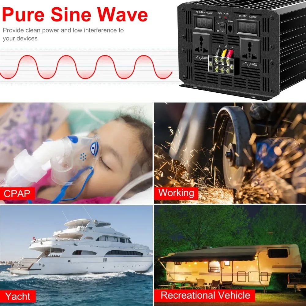 Swipower 10000W pure sine wave inverter dc to ac