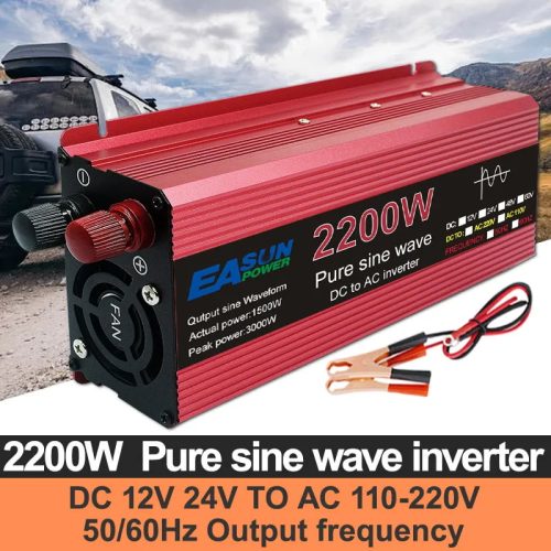 2200W Pure Sine Wave Inverter | DC 12V / 24V To AC 110V – 120V / 220V – 230V 50Hz / 60Hz